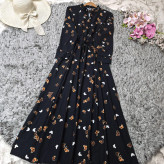 پیراهن ساحلی بوگاتی طرح پروانه رنگ مشکی فری سایز