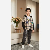 ست سه تیکه بچگانه کشمیر چهارخونه مدل دموند سایز 50