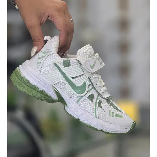 کفش اسپرت بچگانه ویتوکی سفید سبز پسرانه دخترانه چسبی سایز 32 تا 35